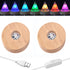 YAKAMOZ 2Pcs Round Wooden LED Lights Display Base for Laser Glass Resin Art(it did not Come with a Control to Change The Lights)...