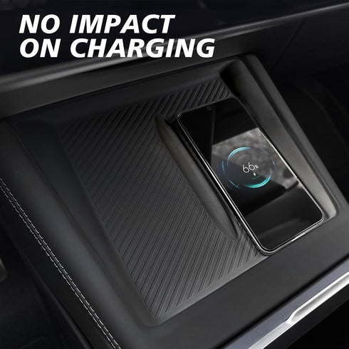 BestEvMod for Refreshed Model 3 Highland Center Console Phone Charge Area Silicone Mat Non Slip Silicone Pad Compatible with 2024 Refreshed Tesla ...