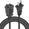 VSEER 2 Prong Extension Cord US AC 2-Prong Male and Female Power Cable SPT2 16AWG 13A/125V, USA Outlet Saver Power Extension Cord Cable for NEMA 5...