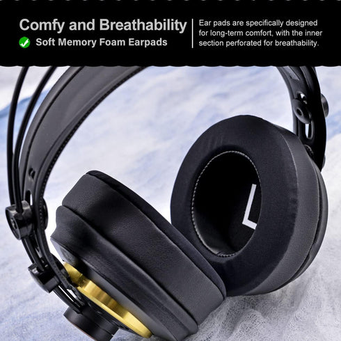 Replacement Thicker Cooling Gel Earpads Compatible with HD668B, SR850, ATH-A900, ATH-AD500X, ATH-A700, AD700X, AD900X, ATH-A990z, ATH-R70X, ATH D7...