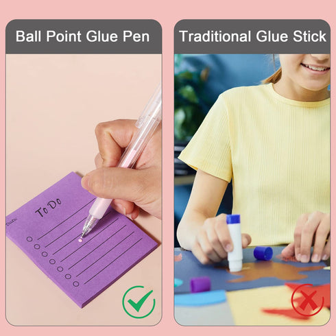 6pcs Dry Liquid Glue Glue Pens, Colorful Sticky Glue Glue Pens Quick Dry Glue Pens for Scrapbooking Fabric Card Making and Crafts (6 Colors)...