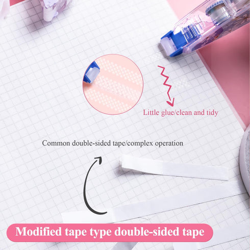 M&G 6 Pack Double Sided Glue Tape Roller, 48M/157 FT Scrapbook Tape Supplies, Glue Tape Double-Sided Adhesive Tape Runner for Scrapbooking School ...