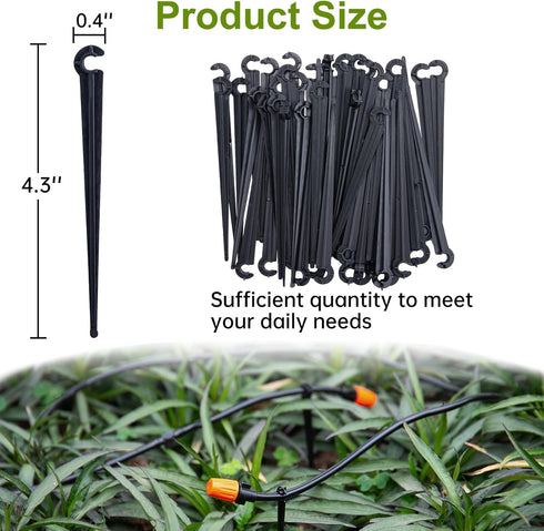 CHANGE MOORE 250 Pcs Drip Irrigation Stakes Universal Drip Tubing Hold Stakes, Plastic Garden Water Pipe Support Drip System Parts, Securing Pegs ...