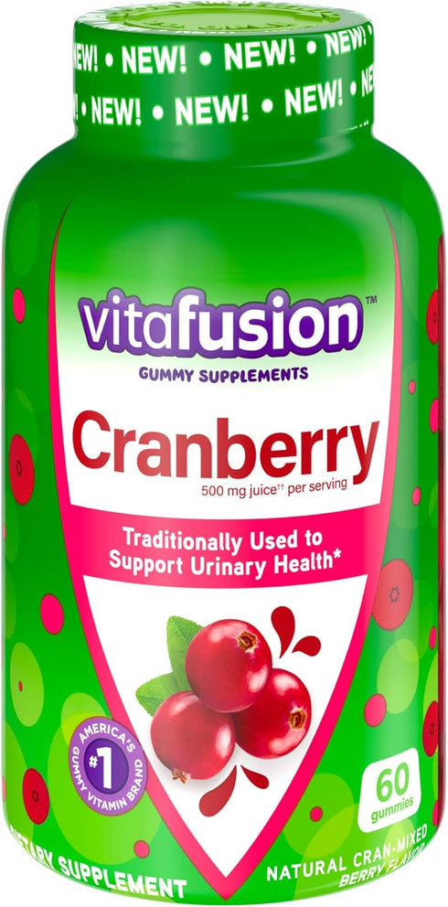 Vitafusion Cranberry Gummies for Women, 500mg Cranberry Juice Concentrate per Serving, 60ct...