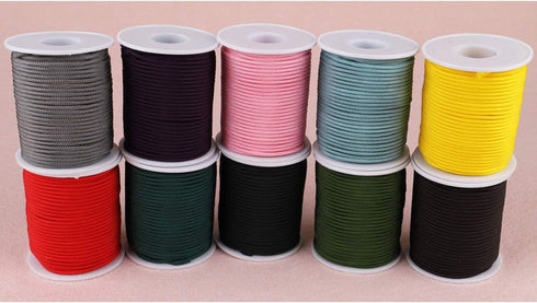Braided Nylon Twine Cord Thread String for Necklace Bracelet Jewelry Making Crafting Accessories (2mm-98feet, Black)...