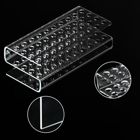 44 Holes Carts Display Stand Acrylic Pen Desk Organizer Stand Transparent Pen holder Pencils Markers Desk Stand Organizer Box Bins Pens Storage Ra...