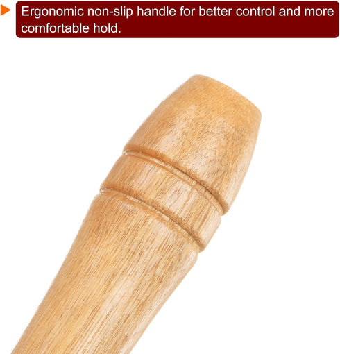 3pcs Wooden File Handle 4.25 Inch 5mm Round Hole Ergonomic Handles with Metal Collar for 8" Metal Files...