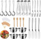 34PCS Cheese Butter Spreader Knives Set, Charcuterie Board Accessories, Charcuterie Boards Gift Set Stainless Steel Knife, Fork, Spoon, Tongs, Bow...