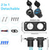 Cigarette Lighter Socket 12 Volt Plug,Qidoe Dual Quick Charger3.0 and PD 20W Waterproof 12 Volt USB Outlet with 150W 12V Cigarette Socket Panel fi...