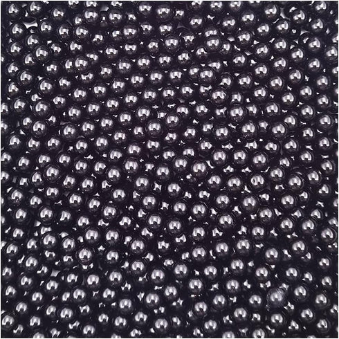 2600pcs Black Undrilled ABS Art Faux Pearls for Vase Fillers, 6mm No Hole Makeup Beads to Hold Brush Lipstick Eyeliner, Imitation Round Pearl Bead...