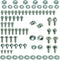 87pc Specbolt Kawasaki KX & KXF Body Bolt KIT for Plastics Seat Fenders shrouds Number Plates Fasteners fit KX60 KX80 KX85 KX100 KX125 KX250 KX500...