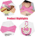 Claswcalor 100% Cotton Kids Girls Aprons for Cooking Cute Toddler Cupcake Baking Apron Adjustable Kitchen Pink Apron for Children Daughters Little...