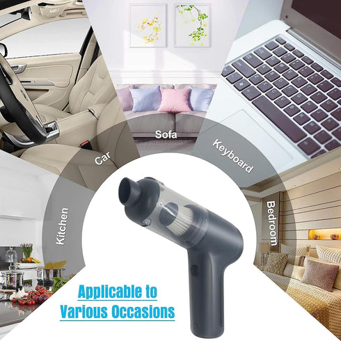 Mini Handheld Vacuum Cordless, Car Vacuum Cleaner Portable Rechargeable 3 in 1 Dust Buster & Air Blower & Pump, High Power Small Car Vacuum Cordle...