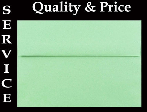 Green Pastel 25 Pack (5-1/4 x 7-1/4) A7 Envelopes for 5" X 7 Greeting Cards Invitations Announcements from The Envelope Gallery...