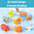 Baby Bath Toys, for Infants 6-12& Toddlers 1-3, No Hole Bathtub Toys (Wild Animals, 8 Pcs with Mesh Bag)...