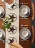 Texas Western Star Rustic Table Runner-Cotton linen-Long 72 inche Barn Star Dresser Scarves,Kitchen Coffee/Dining Farmhouse Cowboy Tablerunner for...