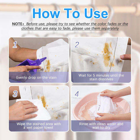 New Laundry Stain Remover,240ml Clothes Oil Stain Remover,Stubborn Stains Cleaner,Enzyme Cleaner,Laundry Detergent,Enzyme Laundry Stain Remover,St...
