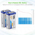 EBL 4-Pack 9V Batteries Li-ion 9 Volt Rechargeable Batteries with 9V Battery Charger...