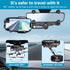 Car Rear View Mirror Phone Holder, 360° Rotatable&Retractable Auto Rearview Clip Mobile Mount Holder, Multifuctional GPS Holder with Anti-Shake De...