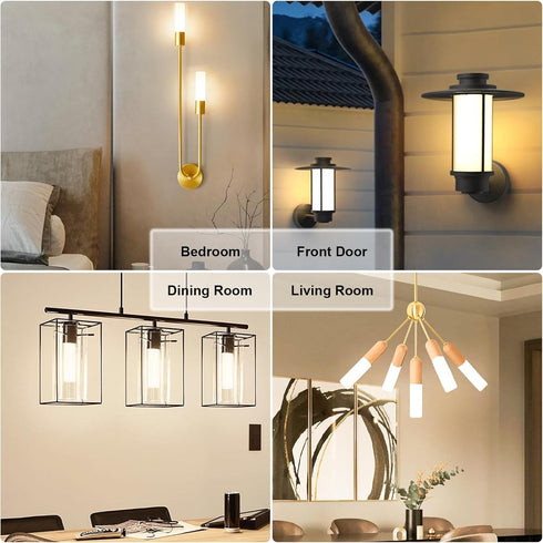 Dimmable T10 Frosted Led Bulb 6W, E26 LED Tubular Bulb 60 Watt Equivalent, 6 Pack 3000K LED Edison Light Bulbs, 4.72 inch Vintage Style, for Wall ...