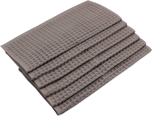 100% Natural Cotton Dish Towels Classic Waffle Weave Dish Cloths, Soft Ultra Absorbent Bath Hand FaceTowel, Fast Drying Lightweight Washcloth, Set...