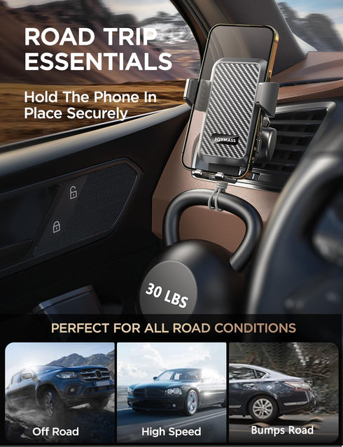 Wireless Car Charger, 15W Fast Charging Auto Clamping Car Charger Cell Phone Holder Mount Vent for iPhone 15 14 13 12 Mini Pro Max 11 XR XS X, Sam...