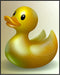 Posterizer 1 pcs-shiny cute golden yellow rubber duck 3-Kids Room Art-Art for Animal Lovers-Decor for nursery toddlers kids room- unframed wall ar...