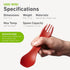 humangear GoBites Uno | Travel & Camping Utensils | Portable & Convertible Dining Ware | Multi-Functional Spork, Light Blue...