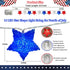 Red White Blue Star Lights 6.8Ft 4th of July Decorations Light 10 LED Star String Lights Battery Operated with Timer, Red White and Blue Light for...
