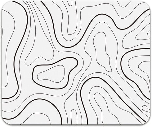 Audimi Topographic Contour Mouse Pad, Minimalist Topographic Map Mouse Pad for Laptop Wireless Mouse Home Office Travel, Home Office Work 9.5x7.9 ...