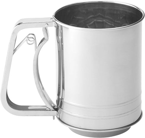 Mrs. Anderson’s Baking Hand Squeeze Flour Sifter, Stainless Steel, 3-Cup Capacity...