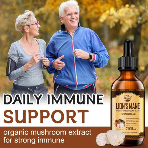 Lions Mane Supplement, Liquid Mushroom Extract Drops, 8 Mushrooms Complex for Cognitive Support and Immunity Boost, Up to 2 Month Supply, Mushroom...