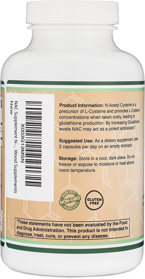 NAC Supplement N-Acetyl Cysteine (1,000mg Per Serving 500mg Per Cap, 210 Capsules) (Third Party Tested) with Odor Masking Technology to Boost Glut...
