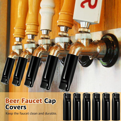 MRbrew Beer Faucet Cap & Plug Covers 15 Pack Beer Tap Cap Plug Brush, Draft Beer Faucet Rubber Soother Sanitary Covers, Cleaning Brush Cleaning Ta...