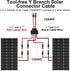 Solar Connectors Cable for 2 Solar Panels, Parallel 10AWG Solar Panel Connectors Y Branch Adapter Tool-free (FMM/MFF)...