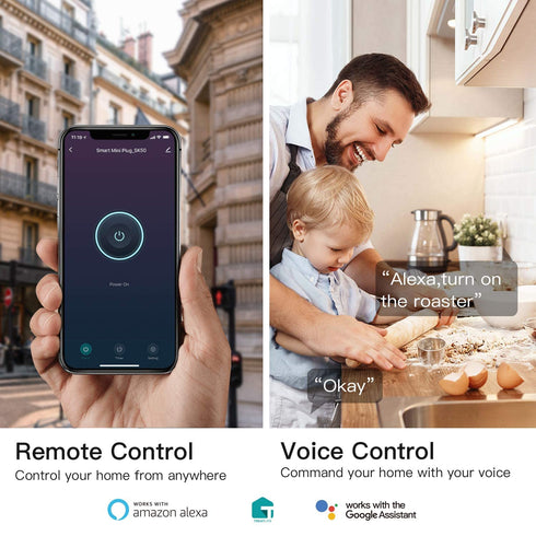 Smart Plug, TREATLIFE 2.4GHz 15 Amp Wifi Smart Outlet with Child Lock and Vacation Mode, Reliable WiFi Connection, Compatible with Alexa and Googl...