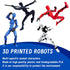 T13 Action Figure, 4PCS Action Figures, T13 Action Figure 3D Printed Robot Multi-Jointed Movable, Desktop Decorations for Game Lovers...