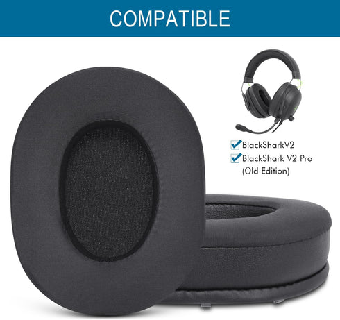 Cooling Gel Replacement Ear Pads for Razer BlackShark V2 / V2 PRO Gaming Headset, Ear Cushions with ICE Silk Fabric Softer Memory Foam Noise Cance...