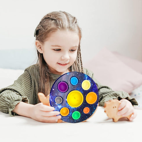 Eight Planet Cave Bubble Push Sensory Fidget Toy, Galaxy Cave Digits Fidget Toys, Autistic Adults Simple Sensory Anxiety Relief Big Cave, Bubble E...