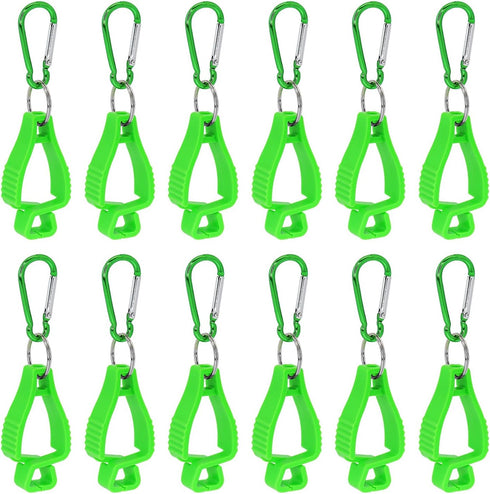 12PCS Glove Grabber Clips Holder Work Safety Clip Plastic Gloves Keeper, Glove Keeper for Duty Belt(Green)...