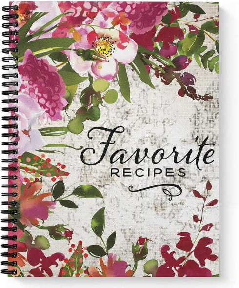 Gotcha Covered Notebooks Softcover Favorite Recipes 8.5" x 11" Spiral Recipe Notebook/Journal, 120 Recipe Pages, Durable Gloss Laminated Cover, Bl...