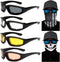 Peicees 4 Dirt Bike Motorcycle Goggles UV Protection Dustproof Windproof Safety Glasses with 2 Skull American Flag Face Mask...