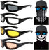 Peicees 4 Dirt Bike Motorcycle Goggles UV Protection Dustproof Windproof Safety Glasses with 2 Skull American Flag Face Mask...
