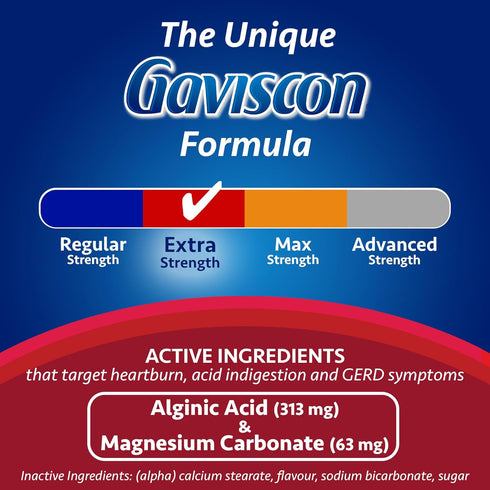 Gaviscon Extra Strength Peppermint 60 Tablets...