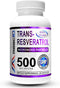 MAAC10 Trans Resveratrol 500mg Supplement (Micronized Pharmaceutical Grade 99% Pure Trans-Resveratrol Extract + BioPerine for Superior Absorption)...