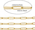 Julie Wang 2 Meters Gold Stainless Steel Paperclip Chain for Bulk Jewelry Making Soldered Cable Necklace Bracelet Chain DIY Accessories...