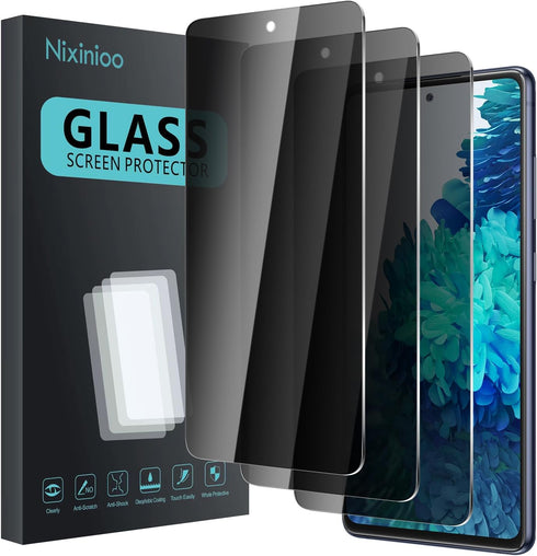 3 Pack Privacy Screen Protector for SamsungGalaxy S20 FE, Anti Spy Tempered Glass 9H Hardness, Black Protector Anti Spy, Bubble Free, Anti-Scratch...
