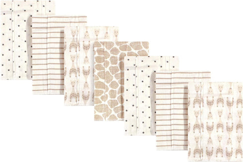Hudson Baby Unisex Baby Cotton Flannel Burp Cloths, Neutral Giraffe, One Size...