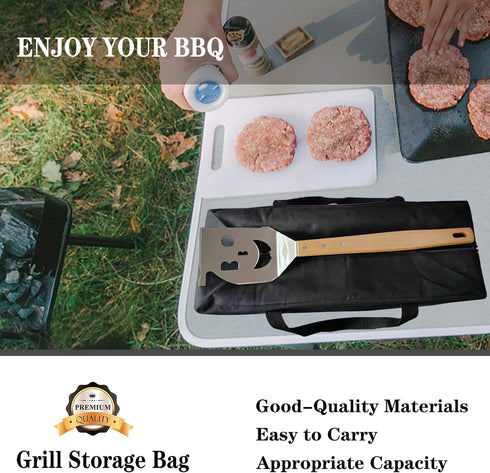 BBQ storage bag, outdoor barbecue bag, barbecue tool storage bag, barbecue hardware tool barbecue bag, suitable for camping and hiking barbecue, e...