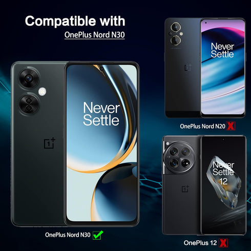 Screen Protector for OnePlus Nord N30 5G, 9H Hardness Tempered Glass Film, Fingerprint Unlock, Anti-Scratch, Bubble Free, Case Friendly, HD Clear ...